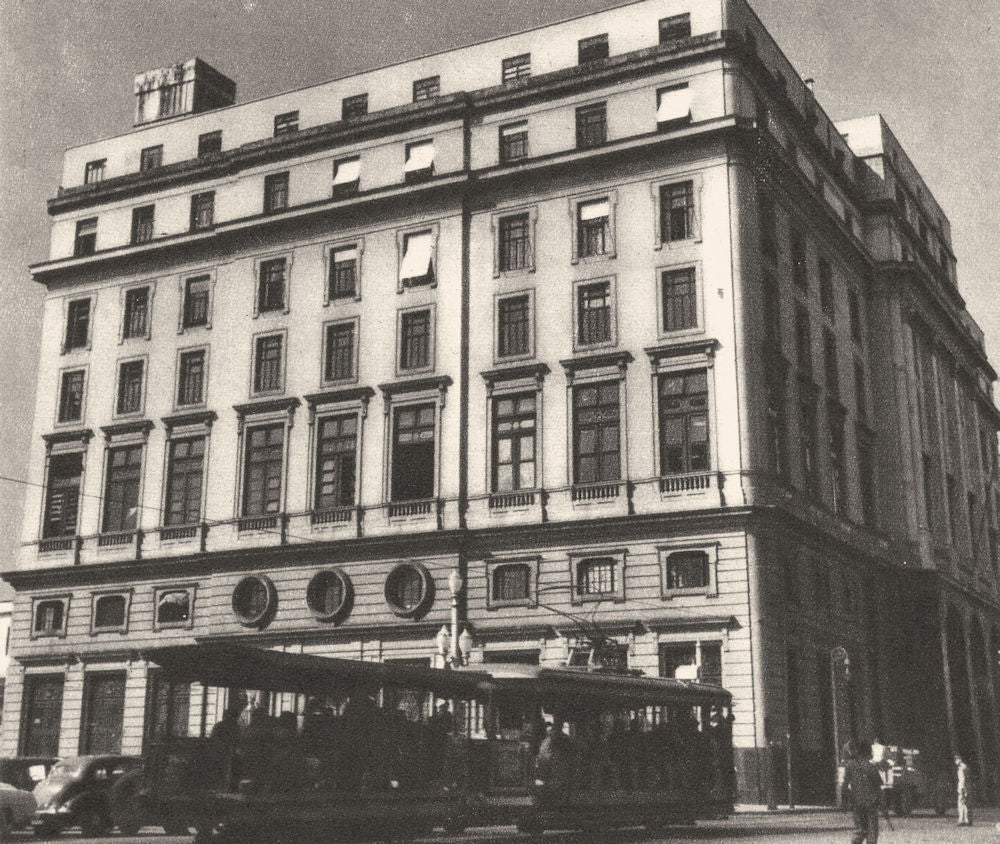 BRAZIL. Rio de Janeiro. La Banque du Bank of Brésil 1951 old vintage print